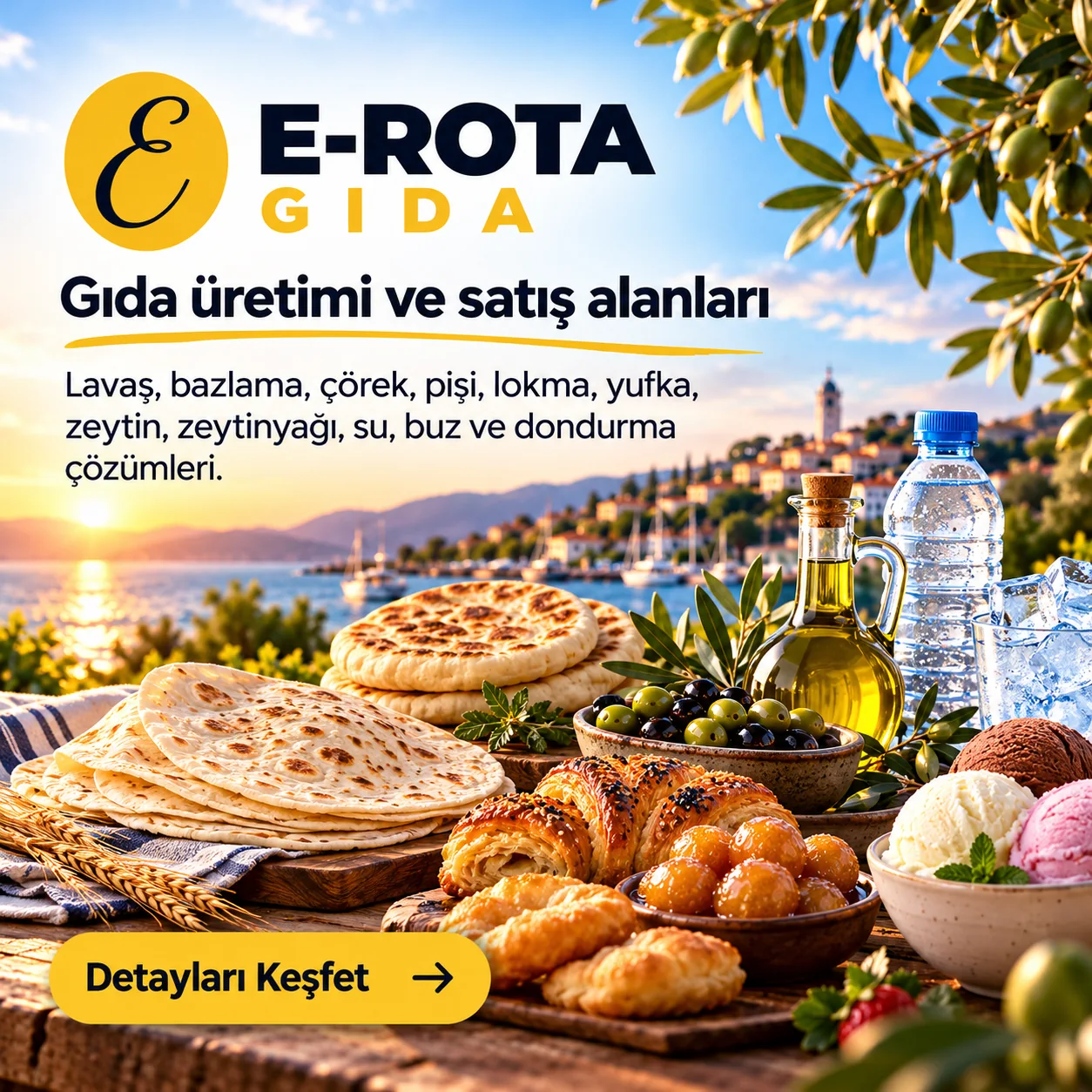 E-ROTA GIDA tanıtım bannerı