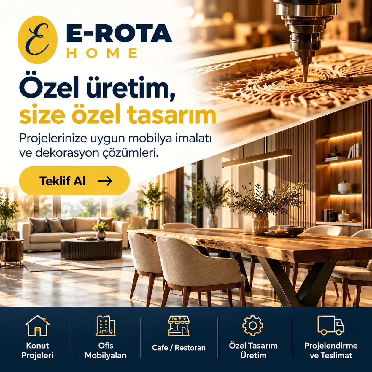 E-ROTA HOME tanıtım bannerı